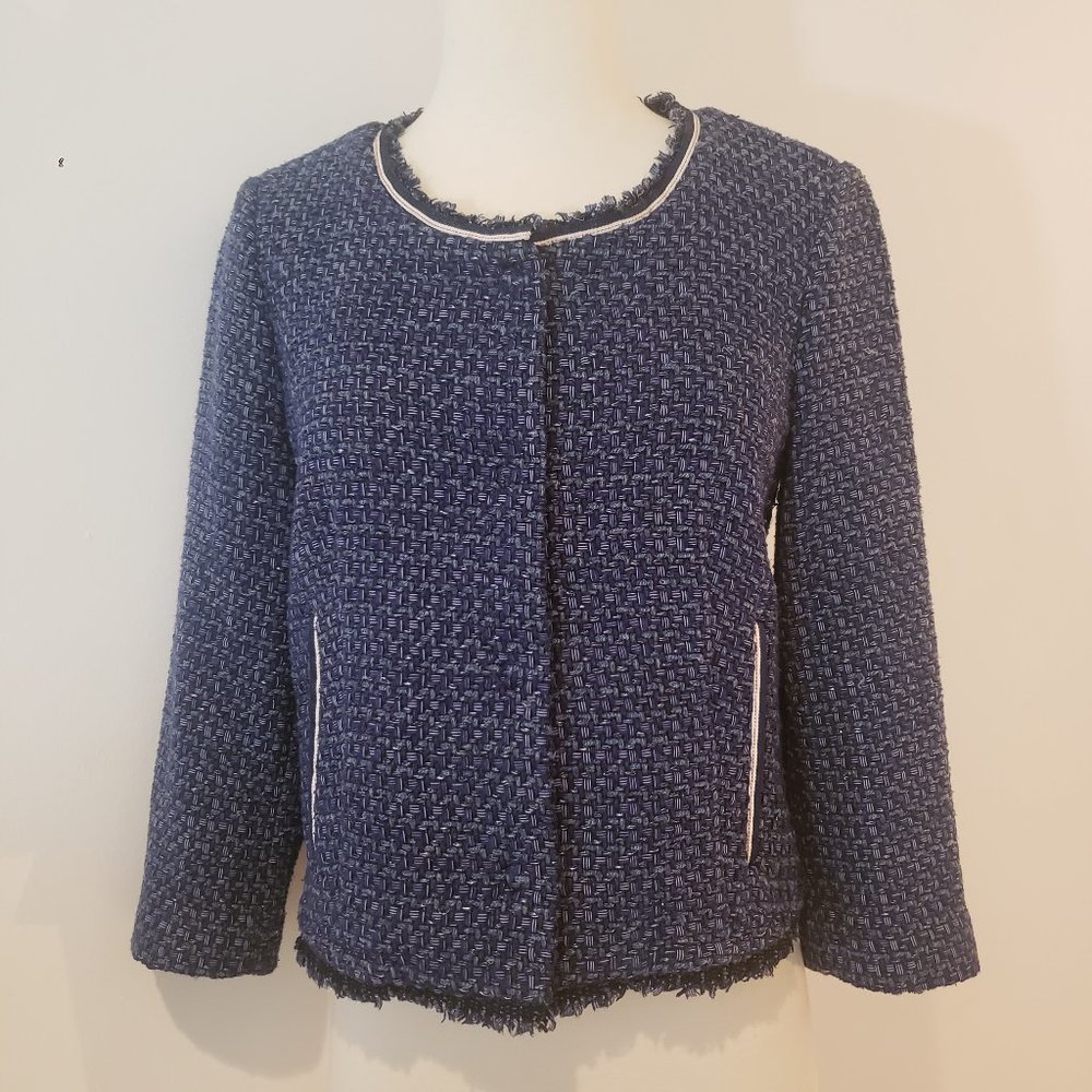 Sfizio Woven Navy Blue Jacket